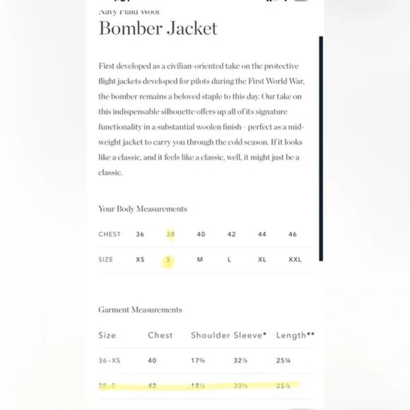 NEW! Taylor Stitch The Navy Plaid Wool Bomber Jacket - Picture 6 of 6